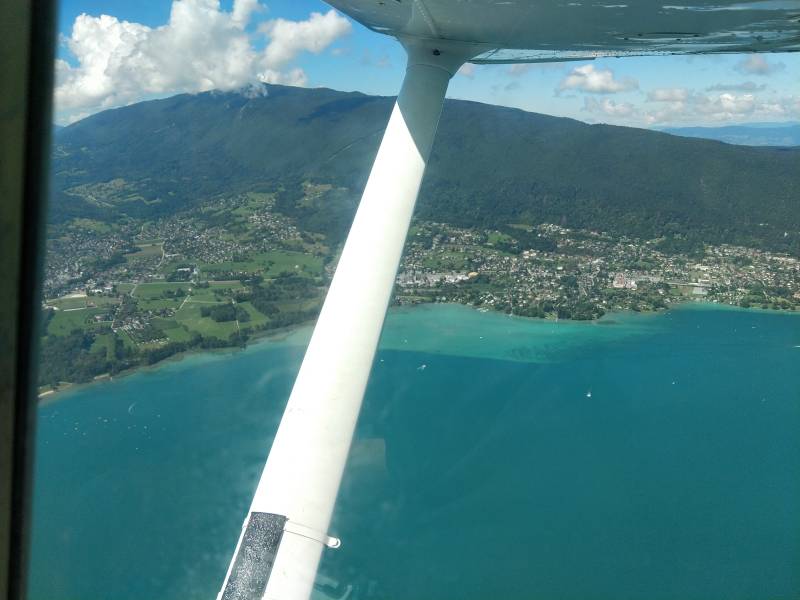 La région lyonnaise vue du ciel à bord d'un Cessna 172