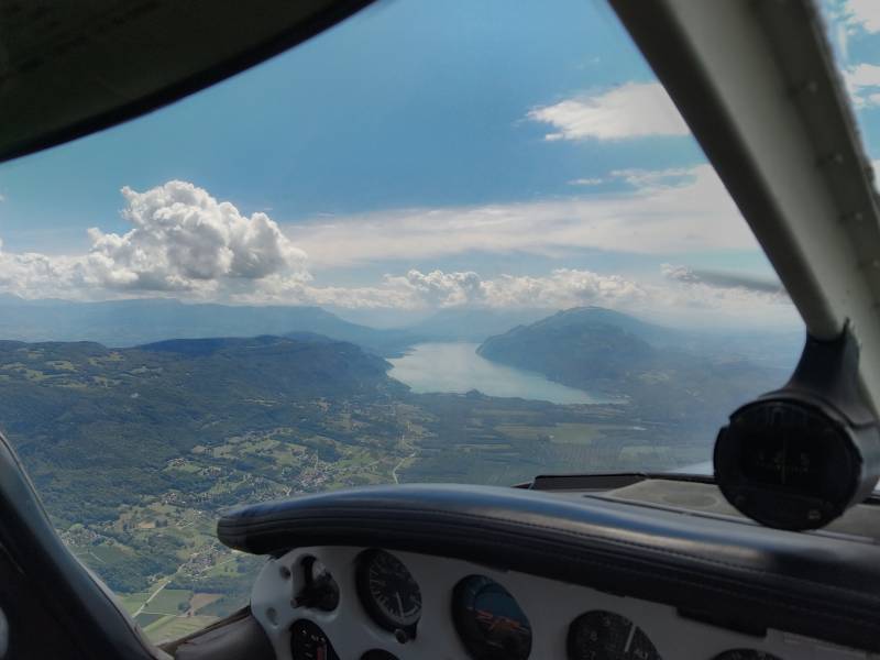 La région lyonnaise vue d'un avion Lyon