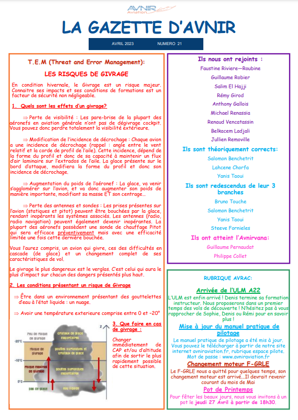 Gazette avril 2023 Numéro 21