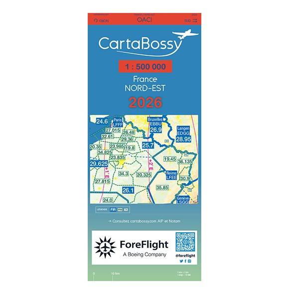 Cartes aéronautiques 2026 Cartabossy: bientôt disponibles chez Coté Piste à  l'aéroport Lyon-Bron et sur cotepiste.eu