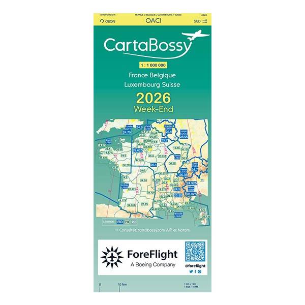 Cartes aéronautiques 2026 Cartabossy: bientôt disponibles chez Coté Piste à  l'aéroport Lyon-Bron et sur cotepiste.eu