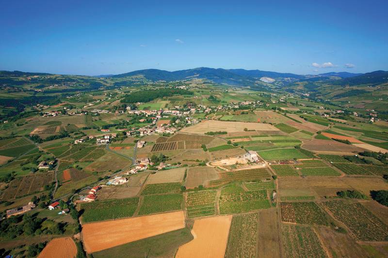 Vol découverte du vignoble du Beaujolais en avion léger avec moniteur certifié depuis Lyon Bron